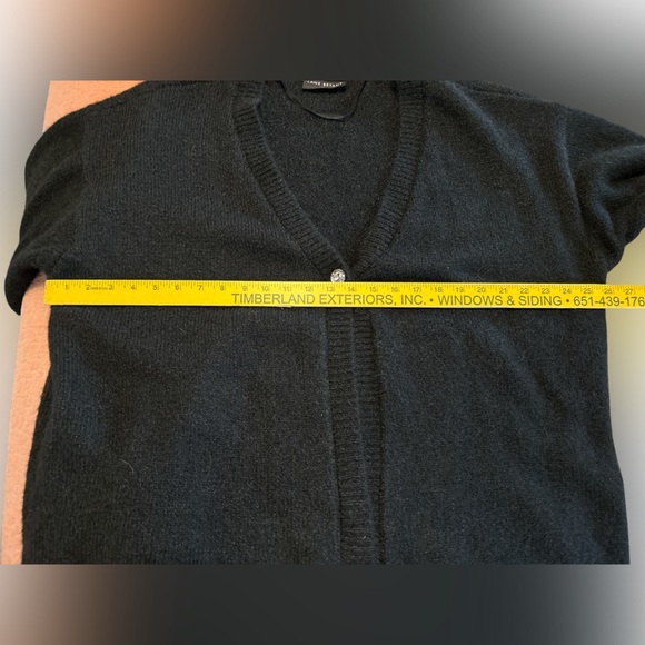 Lane Bryant 3/4 Black Sleeve Rhinestone Button Wool Blend Cardigan Size 22-24W. - Picture 10 of 10